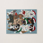 Kersthonden Legpuzzel (Horizontaal)