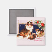 Kersthonden  Magnet (Voorkant / Achterkant)