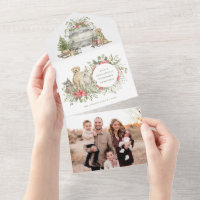 Kersthonden met auto | Kaart met Kerstmis