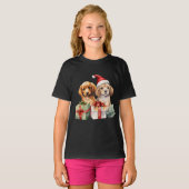 Kersthonden met cadeautjes t-shirt (Voorkant volledig)