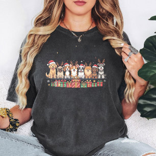 Kersthonden Met Sinterklaashoedjes En Cadeaus T-shirt