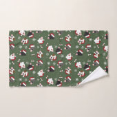 Kersthonden op het Groen Bad Handdoek (Handdoek)