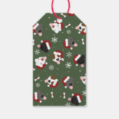 Kersthonden op het Groen Cadeaulabel (Voorkant)