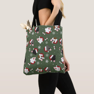 Kersthonden op het Groen Tote Bag
