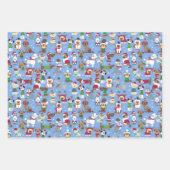 Kersthonden pap-appiertruien stdieren inpakpapier vel (Voorkant)