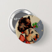 Kersthonden Ronde Button 5,7 Cm (Voorkant /achterkant)