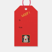 Kersthonden Schattige Cadeaulabel (Achterkant)