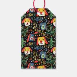 Kersthonden Schattige Cadeaulabel