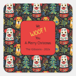 Kersthonden Schattigee Sticker