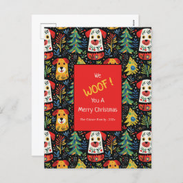 Kersthonden Schattigee vakantie Briefkaart
