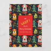 Kersthonden Schattigee vakantie Briefkaart (Voorkant)