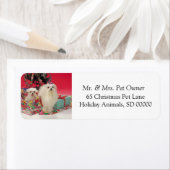 Kersthonden SelfAdhesive Return Address Sticker (Insitu)