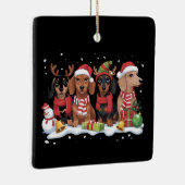 Kersthonden Teckel Lover Hond Mama Keramisch Ornament (Rechts)