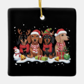 Kersthonden Teckel Lover Hond Mama Keramisch Ornament (Voorkant)