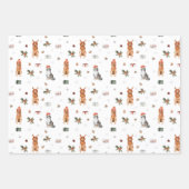 Kersthonden Trio Inpakpapier Vel (Voorkant)