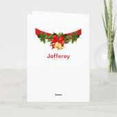 Kersthonden Voeg de naam van uw kind toe aan uw ha Kaart (Achterkant)