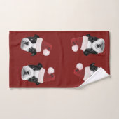 Kersthondenhanddoekje van Boston Terrier Bad Handdoek (Handdoek)