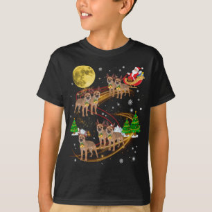 Kersthondenhondenhondenrennen aan de grens t-shirt