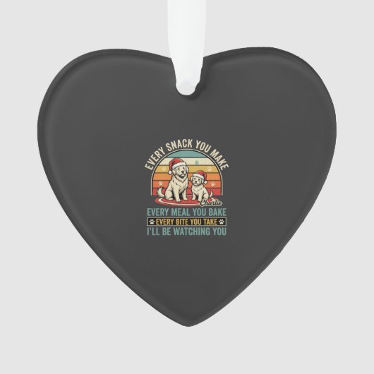 Kersthondenliefhebbers Snack Kijken Ornament (voorkant)