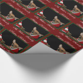 kersthondenpakpapier cadeaupapier (Hoek)