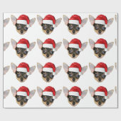 kersthondenpakpapier cadeaupapier (Vlak)