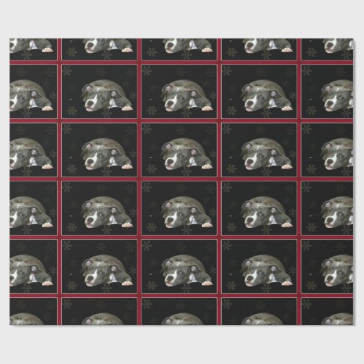 Kersthondenpakpapier Cadeaupapier (Vlak)