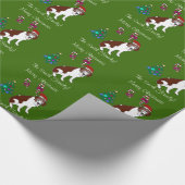 kersthondenpakpapier met kersttong uit Sint-Bernar Cadeaupapier (Hoek)