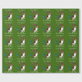 kersthondenpakpapier met kersttong uit Sint-Bernar Cadeaupapier (Vlak)