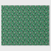 Kersthondenpakpapier van Boston Terrier Cadeaupapier (Vlak)