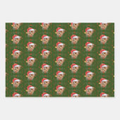 Kersthondenpatroon Inpakpapier Vel (Voorkant 3)