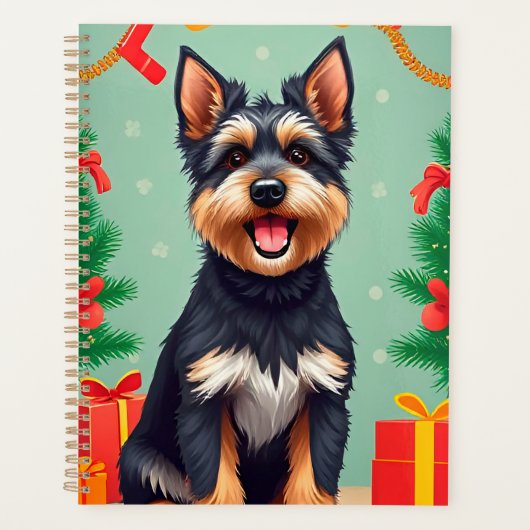 Kersthondenplanner Schattig Kerstcadeau Planner (Voorkant)