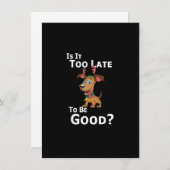 Kersthondenrendiertje is te laat om goed te zijn kaart (Voorkant / Achterkant)