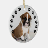 Kersthondenversiering - Schilfdrukken Keramisch Ornament (Rechts)
