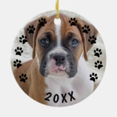 Kersthondenversiering - Schilfdrukken Keramisch Ornament (Achterkant)