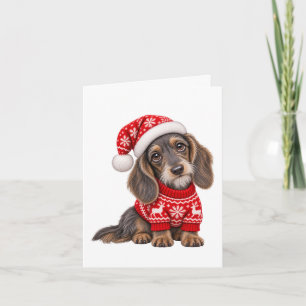 Kersthondje van het ras Dachshund Kaart