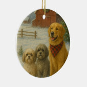 Kersthondornament Keramisch Ornament (Rechts)