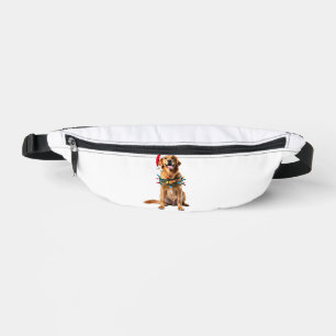 Kersthondsshirt, Kerst Golden retriever Pyjama Heuptasje