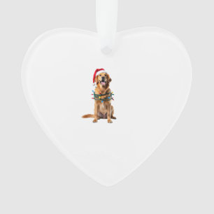 Kersthondsshirt, Kerst Golden retriever Pyjama Ornament