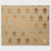 kersthoning met goudmakreel Kraft Cadeaupapier (Vlak)