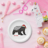 Kersthoningbager Papieren Bordje (Feest)