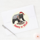 kersthoninghondenbadger Snake Funny Santa Quote Ronde Sticker (Envelop)