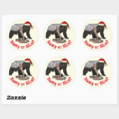 kersthoninghondenbadger Snake Funny Santa Quote Ronde Sticker (Vel)