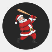 Kersthonkbal Batter Sinterklaas Kerstmis Srt Spele Ronde Sticker (Voorkant)