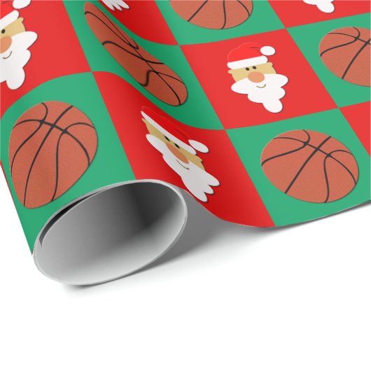 Kersthonkbal en kerstbal-rood en groene chequker cadeaupapier (Rol Hoek)