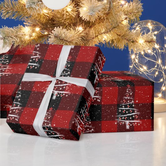 Kersthonkbal en rode sokboom op tast cadeaupapier (Feestdagen)