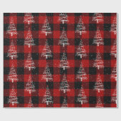 Kersthonkbal en rode sokboom op tast cadeaupapier (Vlak)