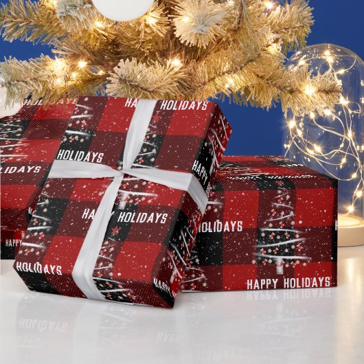 Kersthonkbal en rode sokboom op tast cadeaupapier (Feestdagen)