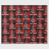 Kersthonkbal en rode sokboom op tast cadeaupapier (Vlak)