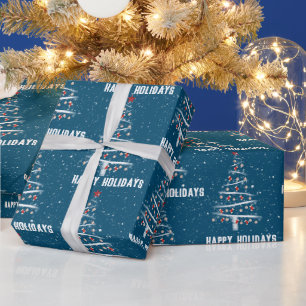 Kersthonkbal en rode sokken boom cadeaupapier