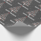 Kersthonkbal en rode sokken cadeaupapier (Hoek)